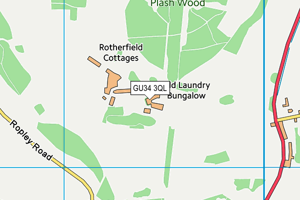 GU34 3QL map - OS VectorMap District (Ordnance Survey)