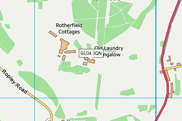 GU34 3QN map - OS VectorMap District (Ordnance Survey)