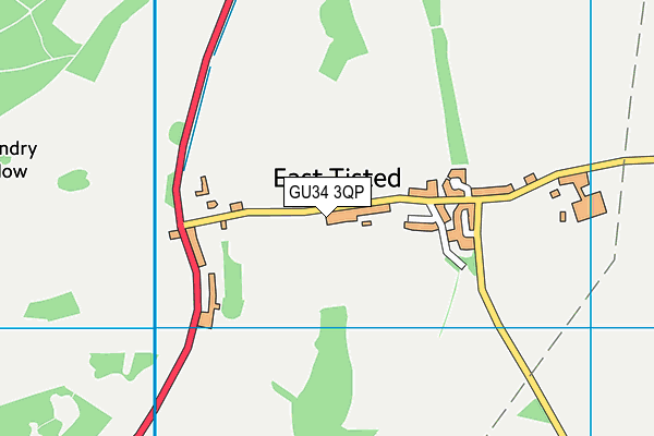 GU34 3QP map - OS VectorMap District (Ordnance Survey)