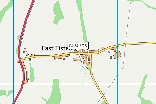 GU34 3QS map - OS VectorMap District (Ordnance Survey)