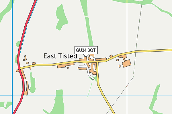 GU34 3QT map - OS VectorMap District (Ordnance Survey)