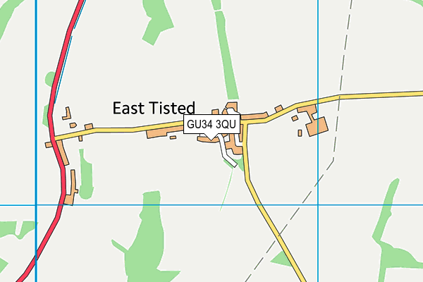 GU34 3QU map - OS VectorMap District (Ordnance Survey)