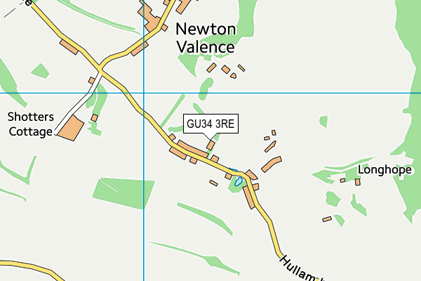 GU34 3RE map - OS VectorMap District (Ordnance Survey)