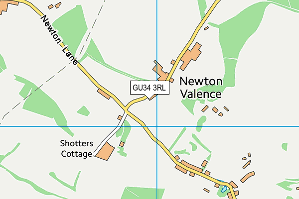 GU34 3RL map - OS VectorMap District (Ordnance Survey)