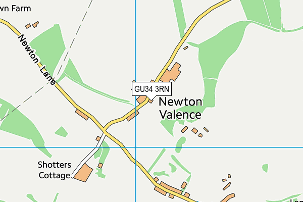 GU34 3RN map - OS VectorMap District (Ordnance Survey)