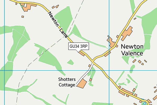 GU34 3RP map - OS VectorMap District (Ordnance Survey)