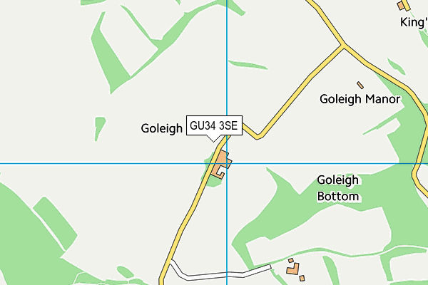 GU34 3SE map - OS VectorMap District (Ordnance Survey)