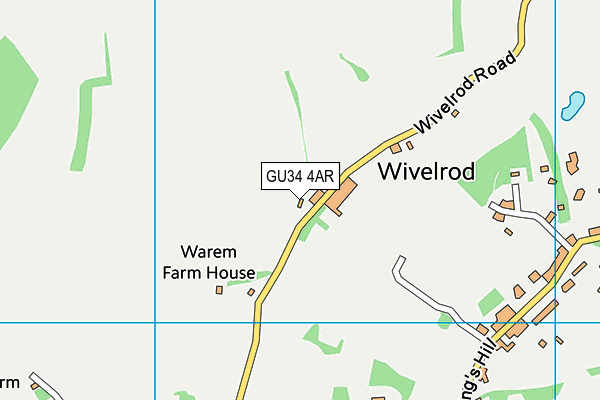 GU34 4AR map - OS VectorMap District (Ordnance Survey)