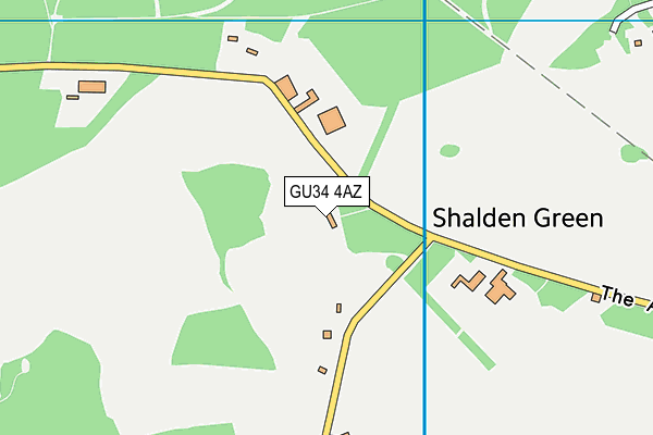 GU34 4AZ map - OS VectorMap District (Ordnance Survey)