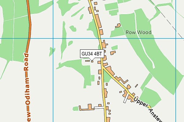 GU34 4BT map - OS VectorMap District (Ordnance Survey)