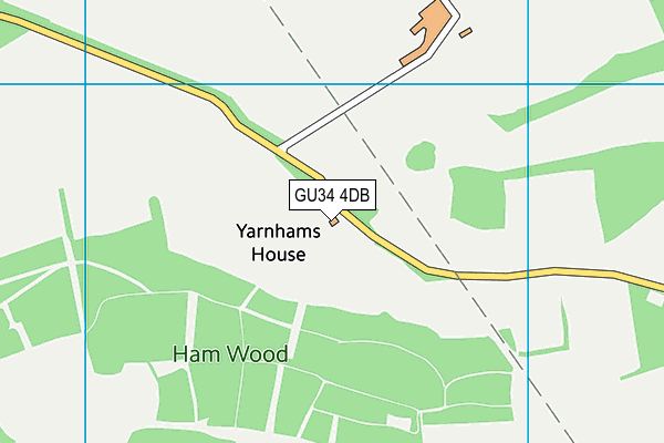 GU34 4DB map - OS VectorMap District (Ordnance Survey)