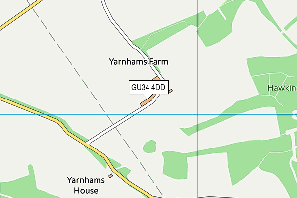 GU34 4DD map - OS VectorMap District (Ordnance Survey)