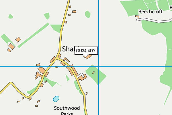 GU34 4DY map - OS VectorMap District (Ordnance Survey)