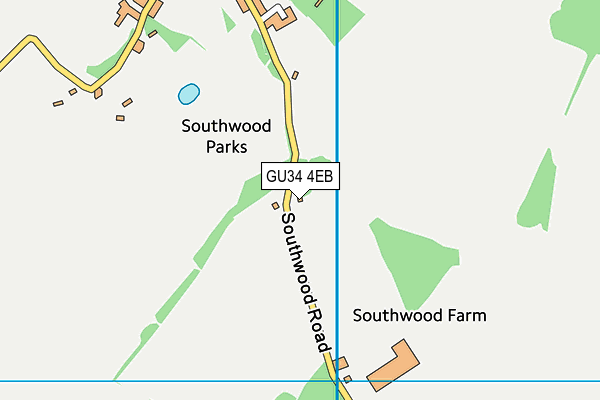 GU34 4EB map - OS VectorMap District (Ordnance Survey)