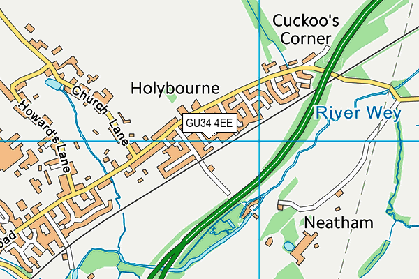 GU34 4EE map - OS VectorMap District (Ordnance Survey)