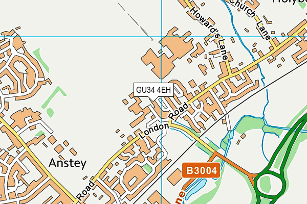 GU34 4EH map - OS VectorMap District (Ordnance Survey)