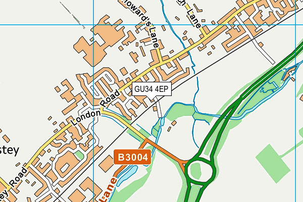 GU34 4EP map - OS VectorMap District (Ordnance Survey)