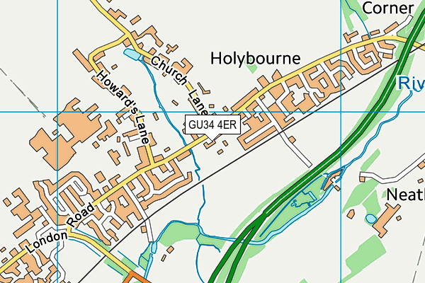 GU34 4ER map - OS VectorMap District (Ordnance Survey)