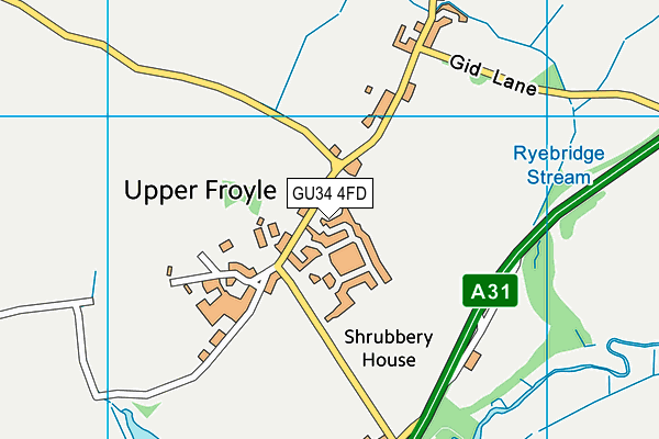 GU34 4FD map - OS VectorMap District (Ordnance Survey)