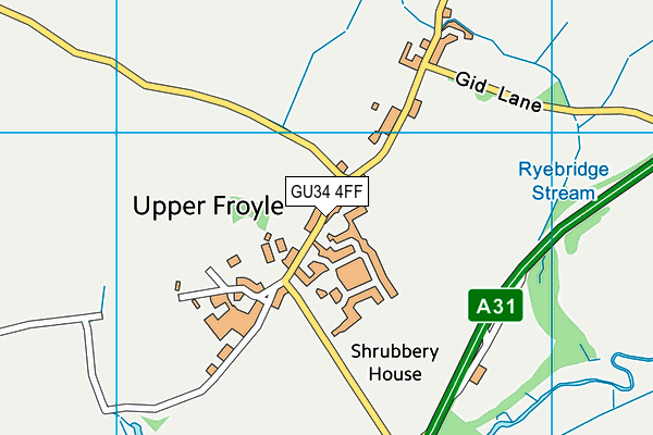 GU34 4FF map - OS VectorMap District (Ordnance Survey)