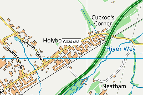 GU34 4HA map - OS VectorMap District (Ordnance Survey)