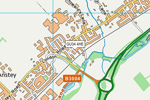 GU34 4HE map - OS VectorMap District (Ordnance Survey)