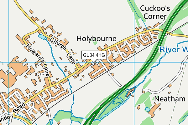 GU34 4HG map - OS VectorMap District (Ordnance Survey)