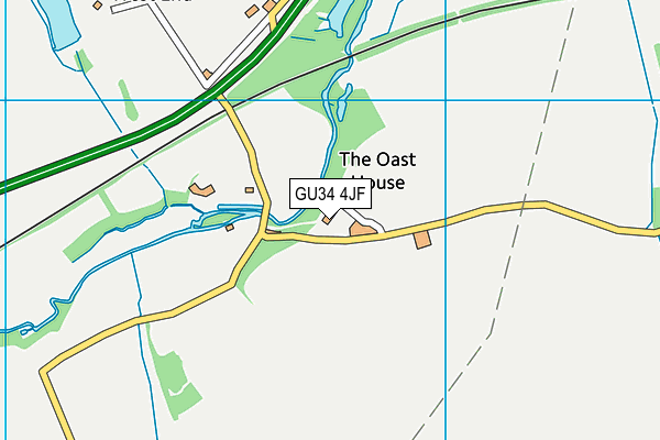 GU34 4JF map - OS VectorMap District (Ordnance Survey)