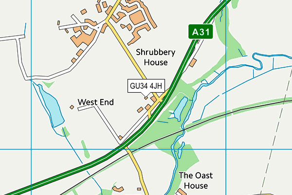 GU34 4JH map - OS VectorMap District (Ordnance Survey)