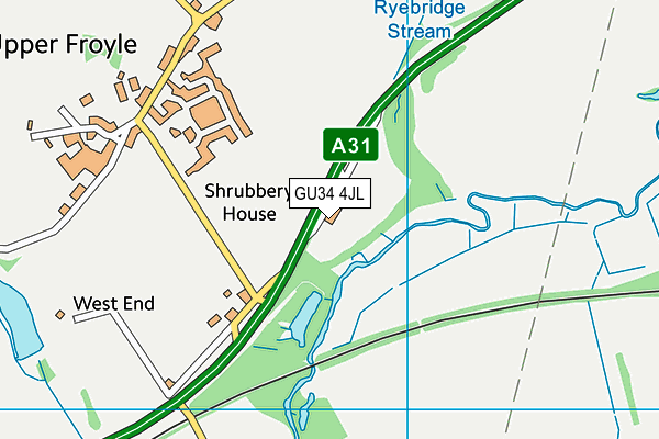 GU34 4JL map - OS VectorMap District (Ordnance Survey)