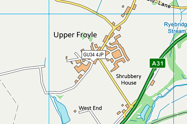 GU34 4JP map - OS VectorMap District (Ordnance Survey)