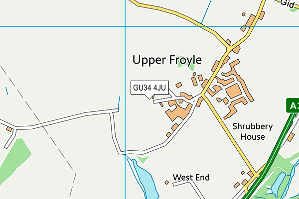 GU34 4JU map - OS VectorMap District (Ordnance Survey)