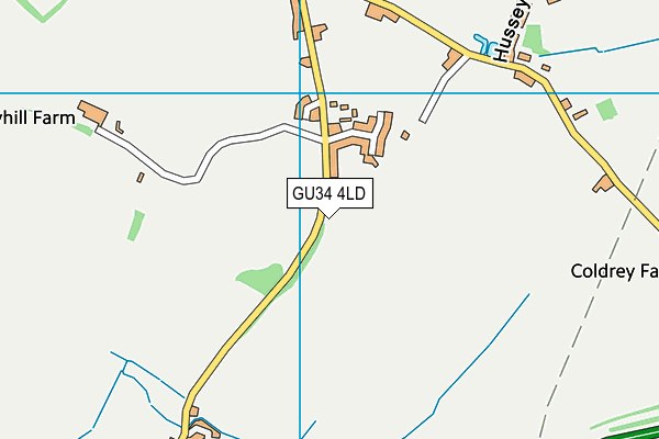 GU34 4LD map - OS VectorMap District (Ordnance Survey)