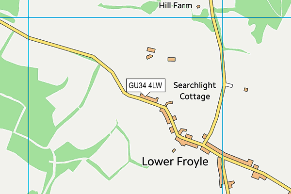 GU34 4LW map - OS VectorMap District (Ordnance Survey)