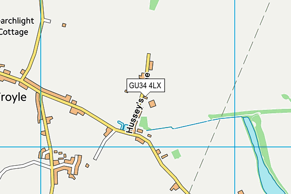 GU34 4LX map - OS VectorMap District (Ordnance Survey)