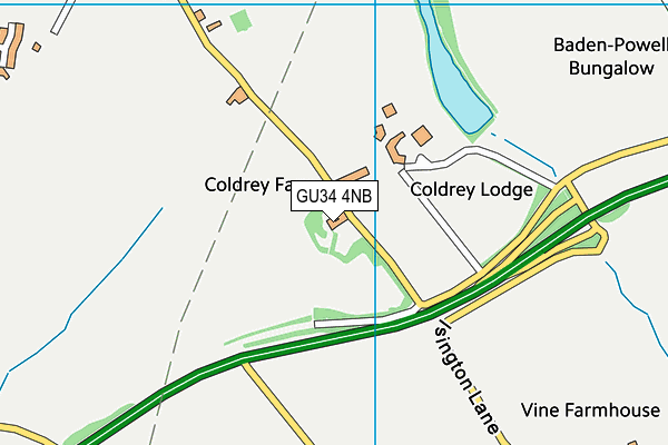 GU34 4NB map - OS VectorMap District (Ordnance Survey)