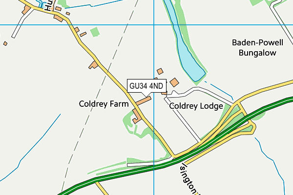 GU34 4ND map - OS VectorMap District (Ordnance Survey)