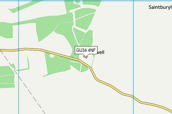 GU34 4NF map - OS VectorMap District (Ordnance Survey)