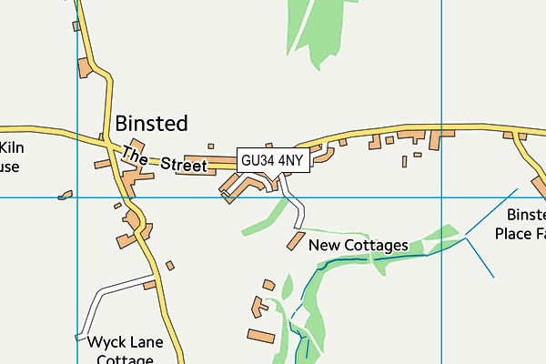 GU34 4NY map - OS VectorMap District (Ordnance Survey)