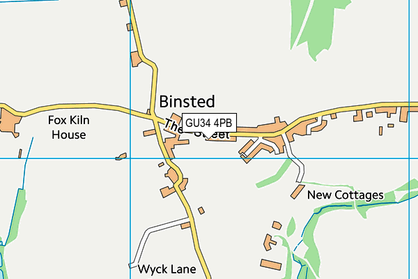 Binsted Recreation Ground map (GU34 4PB) - OS VectorMap District (Ordnance Survey)