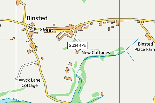 GU34 4PE map - OS VectorMap District (Ordnance Survey)