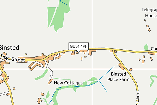 GU34 4PF map - OS VectorMap District (Ordnance Survey)