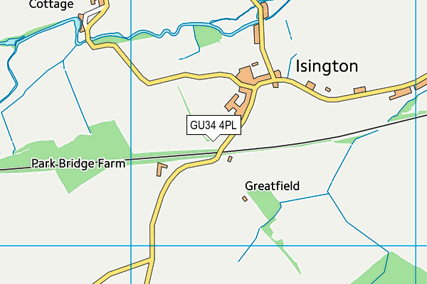 GU34 4PL map - OS VectorMap District (Ordnance Survey)