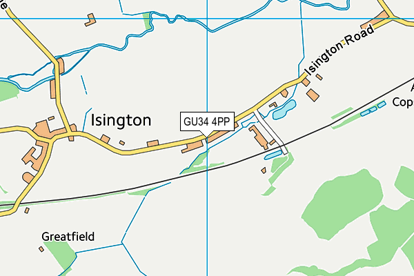 GU34 4PP map - OS VectorMap District (Ordnance Survey)