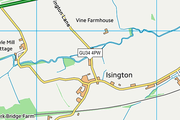 GU34 4PW map - OS VectorMap District (Ordnance Survey)