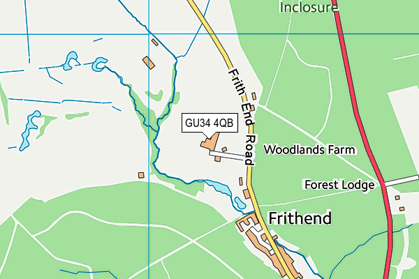 GU34 4QB map - OS VectorMap District (Ordnance Survey)