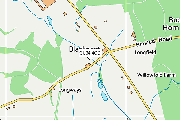 GU34 4QD map - OS VectorMap District (Ordnance Survey)