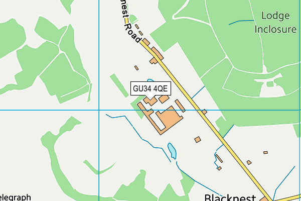 GU34 4QE map - OS VectorMap District (Ordnance Survey)