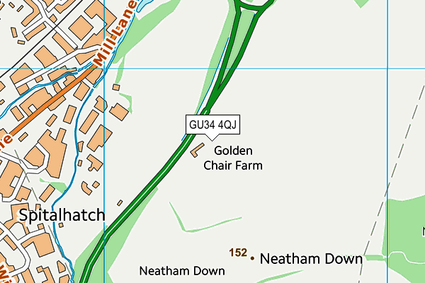 GU34 4QJ map - OS VectorMap District (Ordnance Survey)