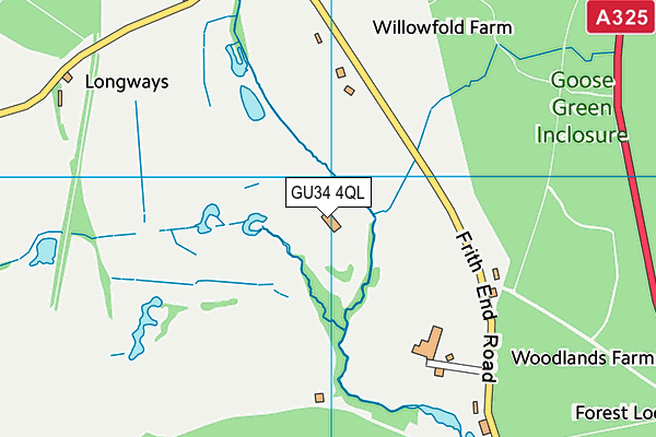 Blacknest Golf And Country Club map (GU34 4QL) - OS VectorMap District (Ordnance Survey)